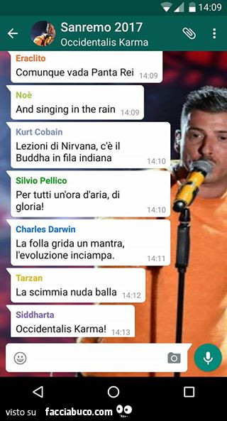 Eraclito: comunque vada Panta Rei. Noè: And singing in the rain