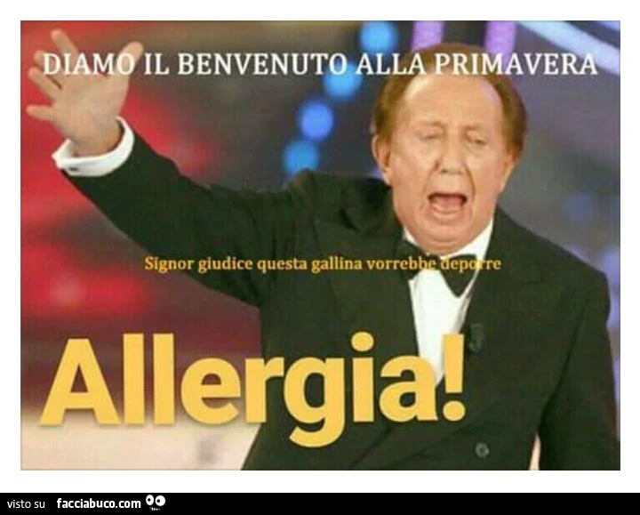 Diamo il benvenuto alla primavera. Allergia