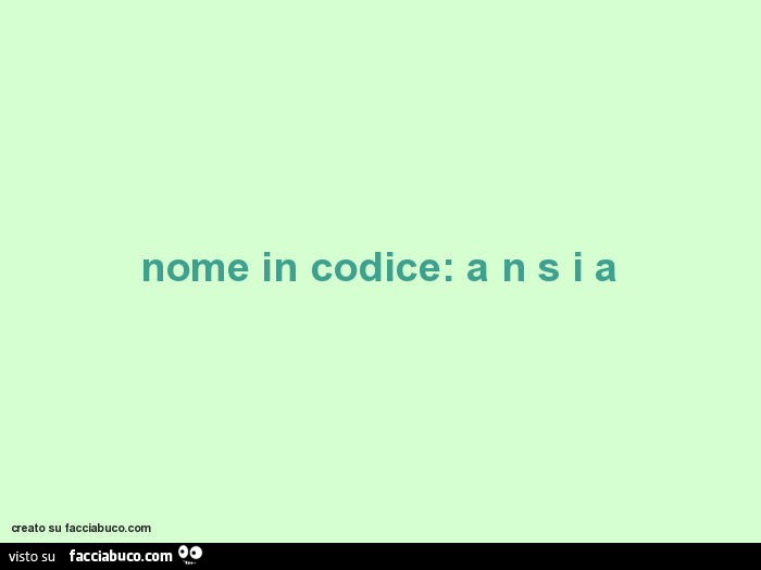 Nome in codice: a n s i a