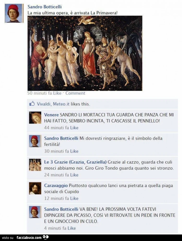 Sandro Botticelli: la mia ultima opera, è arrivata la primavera