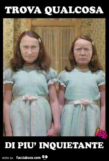Putin e Trump in versione gemelle Shining. Trova qualcosa di più inquietante