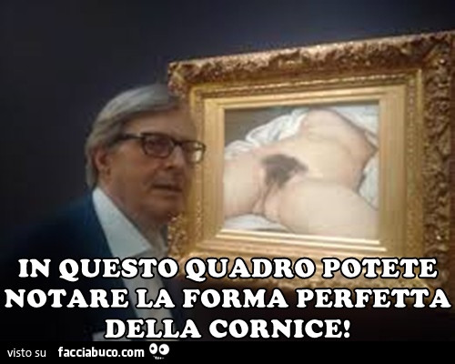 In questo quadro potete notare la forma perfetta della cornice