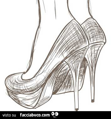 Disegno di scarpe con i tacchi