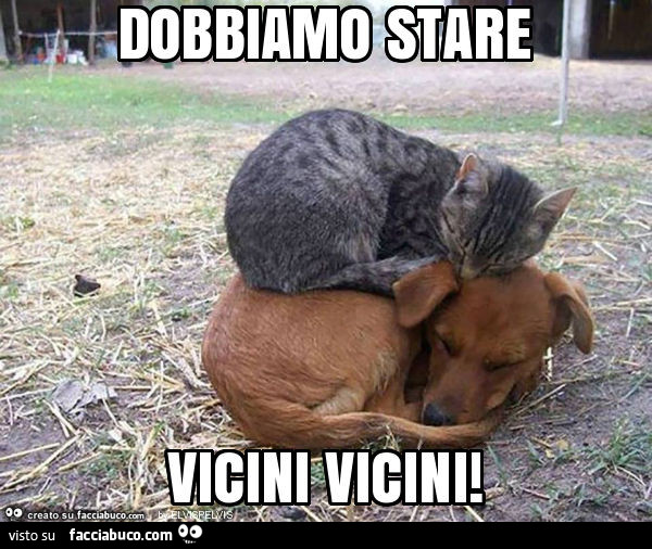 Dobbiamo stare vicini vicini