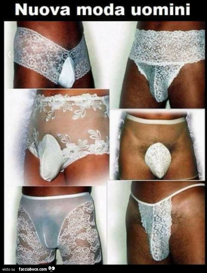 Nuova moda uomini: slip in pizzo