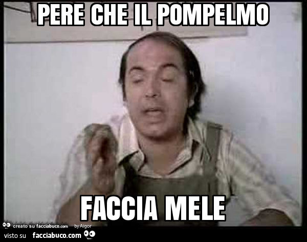 Pere che il pompelmo faccia mele