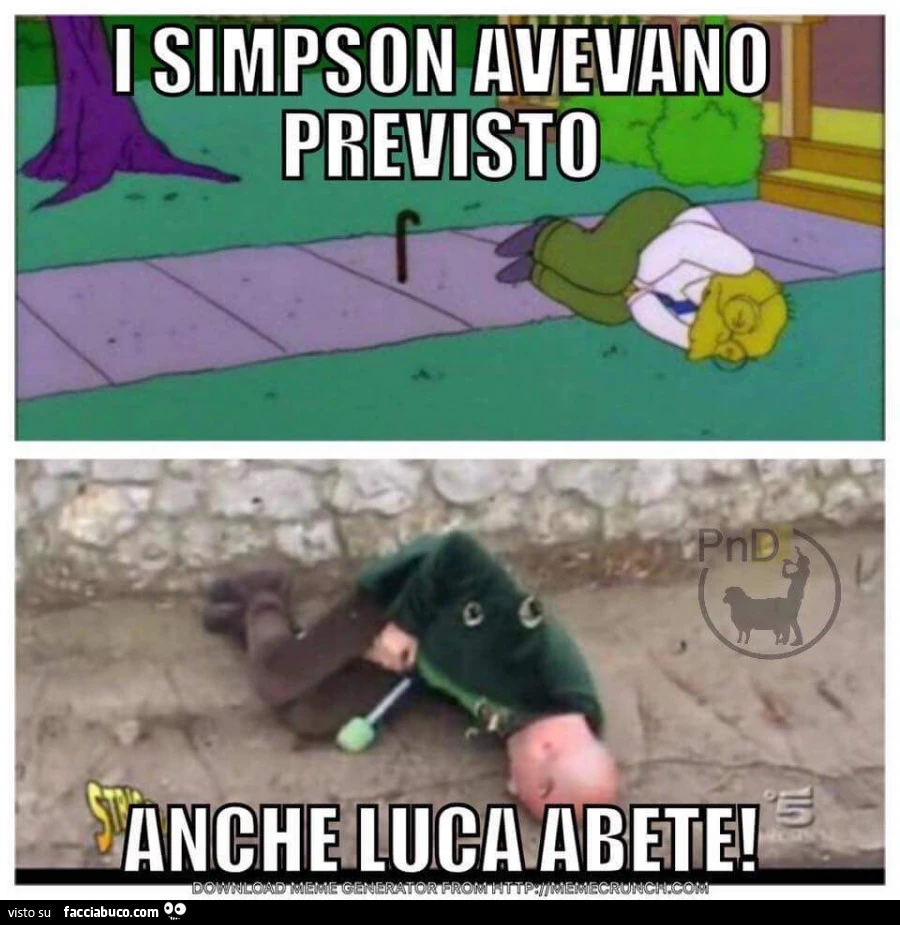 I simpson avevano previsto anche Luca Abete