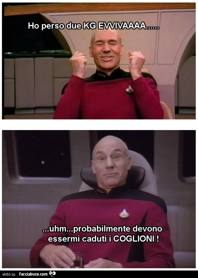 Ho perso due Kg evviva! Uhm probabilmente devono essermi caduti i coglioni