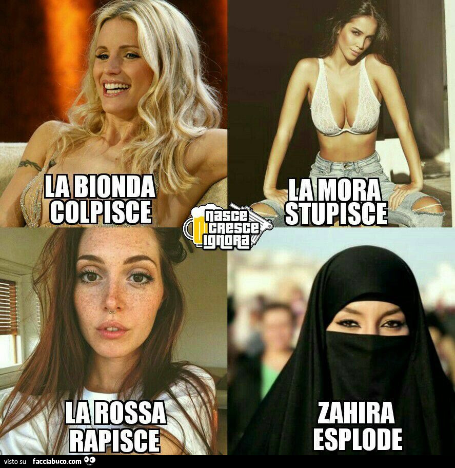 Maglietta Divertente Uomo: 'La Bionda Colpisce, La Mora Rapisce, La Rossa Gioisce' - T-Shirt Birra, Idee Regalo Estive
