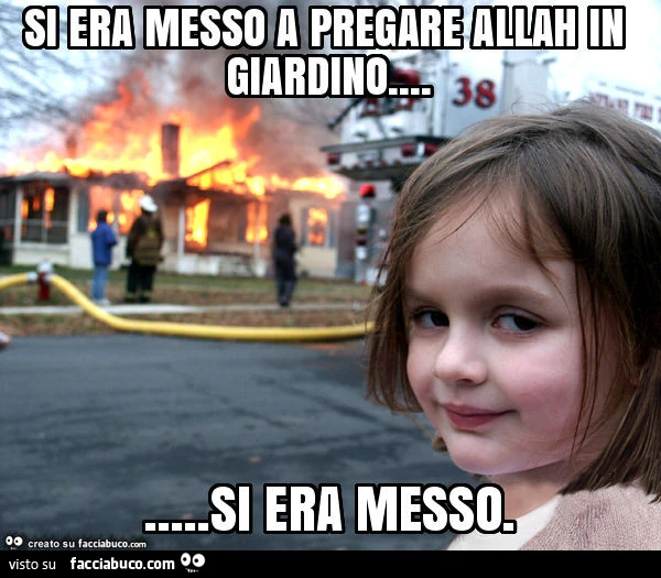 Si era messo a pregare allah in giardino&hellip; si era messo
