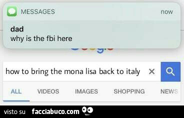 Papà perchè c'è l'FBI quì? Come riportare Mona Lisa in Italia