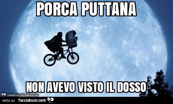 ET. Porca puttana non avevo visto il dosso