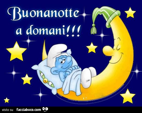 Buonanotte a domani