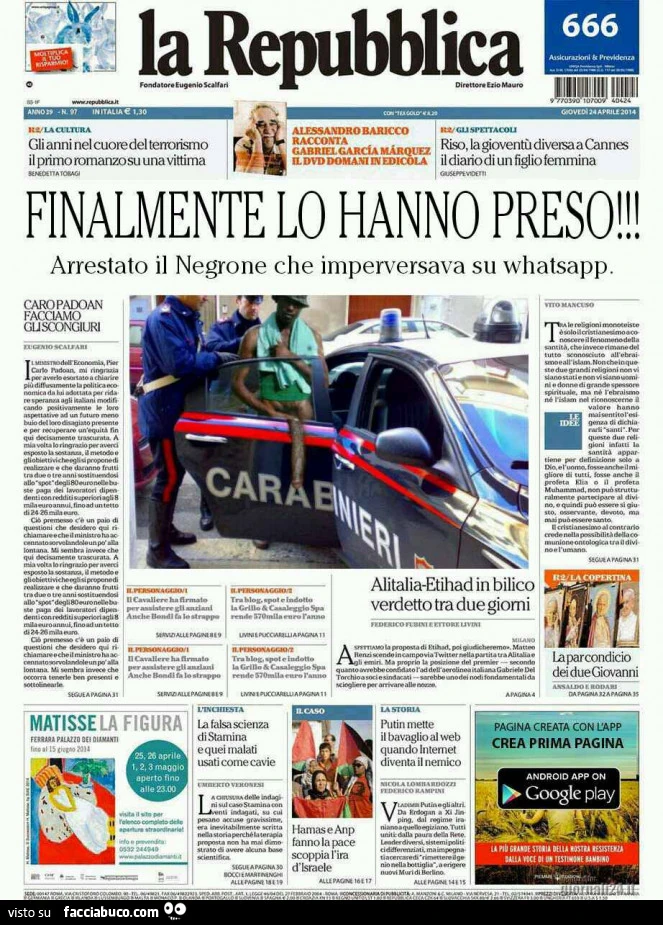 Finalmente lo hanno preso! Arrestato il Negrone che imperversava su Whatsapp