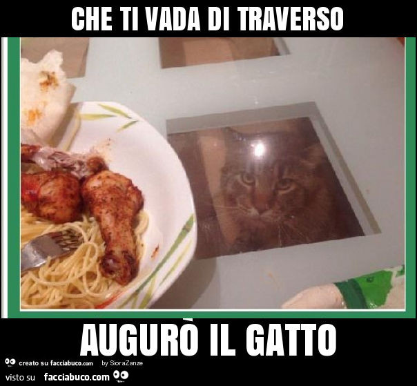 Che ti vada di traverso augurò il gatto